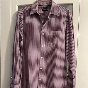 GAP Men's Purple Striped Button Down Shirt